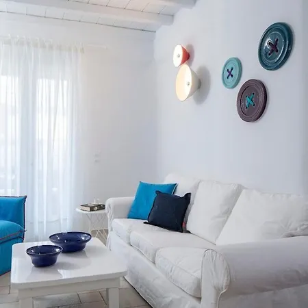 Deluxe Mykonos Side Sea Outdoor Pool 2 Bdr Ornos Villa *